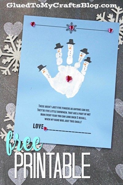 Handprint Snowman - Free Poem Printable                                                                                                                                                                                 More Handprint Activities, Handprint Snowman, Snowman Poem, Keepsake Printable, Diy Schneemann, Preschool Winter, January Crafts, Preschool Christmas Crafts, Winter Preschool