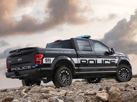 Ford has added yet another vehicle to its police lineup  a 'pursuit rated' pickup (F) Ford F150 Raptor, Ford Ranger Raptor, Police Truck, Ford Police, Ford Raptor, Police Car, State Police, Emergency Vehicles, Car Ford