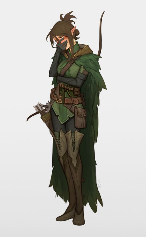 Ranger Dnd, Dnd Druid, Elf Ranger, Dnd Elves, Elf Characters, Elf Druid, Female Elf, Forest Elf, Elf Clothes