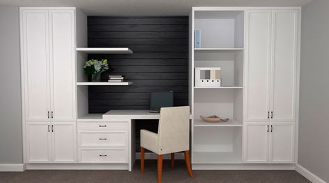 Three IKEA Home Office Designs with a Budget of Under $3,000 Ikea Office Cabinets, Ikea Office Storage, Ikea Office Hack, Ikea Wall Cabinets, Ikea Home Office, Ikea Storage Cabinets, Ikea Built In, Ikea Office, Ikea Wall