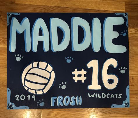 Eighth Grade Night Volleyball Posters, Soccer Signs Posters Diy, Libero Posters Volleyball, Volleyball Name Poster Ideas, Volleyball Poster Ideas For Players Diy, 8th Grade Volleyball Poster, Volley Ball Senior Night Posters, Senior Vball Posters, Senior Signs Posters Volleyball