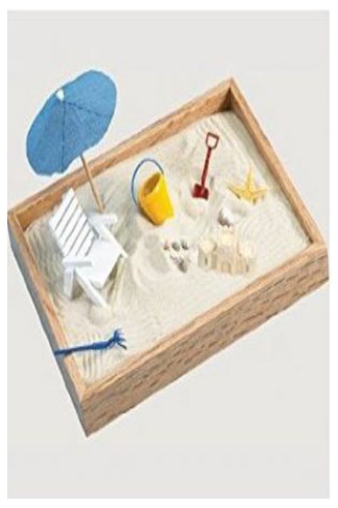 Daydream of being at the beach while at work. This Executive Sandbox is a novel #office accessory! Mini Zen Garden, Sand Tray, Beach Office, Zen Gardens, Cubicle Decor, Tropical Resort, Sun Umbrella, Sand Castle, School Counseling