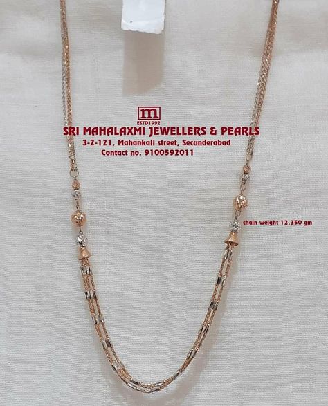 Presenting Here is new Collection Light Weight Italians Platinum Polish Chains made 18kt Hallmark Gold Please us on Whatsapp no. 9100592011 #SriMahalaxmiJewellers #Chains #ItaliansChains Rhodium Polish Gold Chains Indian, Italian Gold Chain Women, Rhodium Chains Gold Indian, Rodium Polish Gold Chain Indian, Gold Dokiya Design, Italian Jewellery Design, Turkish Gold Jewelry, Italian Gold Chain, Butterfly Hairstyle