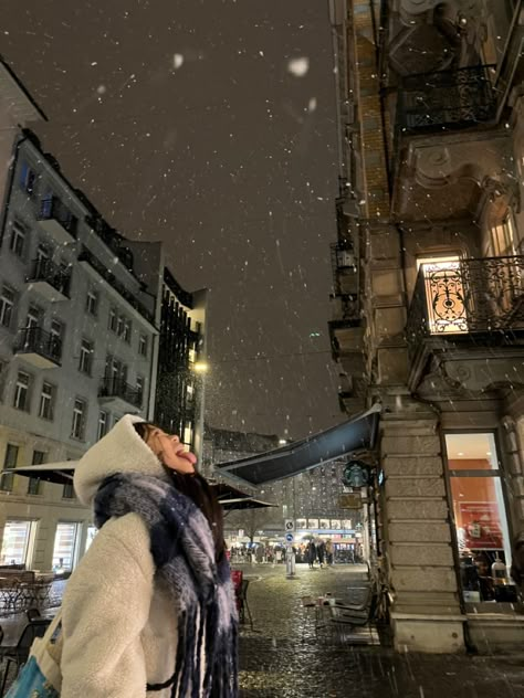 snow winter snowing picture pic idea cute starbucks downtown girl asian brandy melville vibe big blue scarf white fluffy jacket coat zara h&m uptown christmas x-mas zurich switzerland tram funny friends  2022 2023 2024 Zurich In Winter, Switzerland Aesthetic Winter, Zurich Winter, White Fluffy Jacket, Vienna Winter, Switzerland Christmas, Romanticing Life, Switzerland In Winter, Switzerland Winter