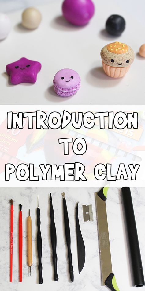 Introduction to Polymer Clay! It's such a fun and versatile crafting material  over the next few months I'll be sharing several tutorials on it. Polymer Clay How To Make Tutorials, Beginners Polymer Clay Ideas, Polymer Clay Materials, Polymer Clay Charms For Beginners, Polymer Clay For Beginners Tutorials, Polymer Clay Beginner Tutorials, Polymer Clay Animals Easy Step By Step, Polymer Clay Charm Tutorial, Polymer Clay Tools For Beginners