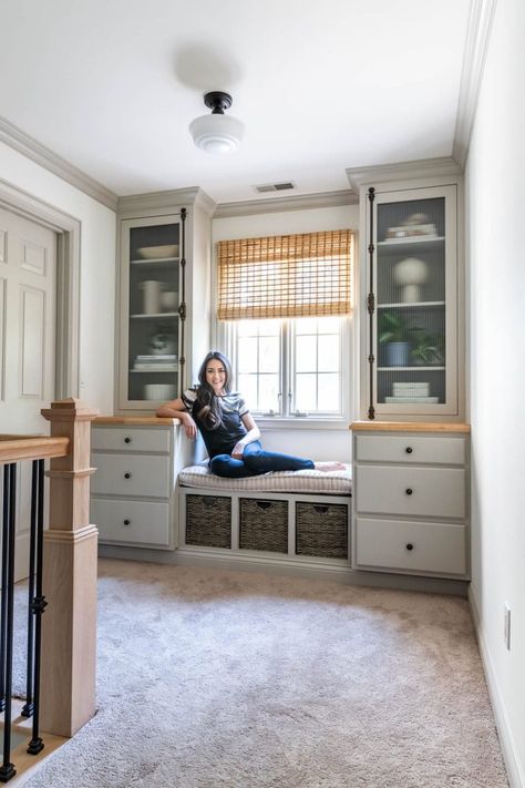 DIY Built-In Bookcases, Cabinets, and Window Bench Built Ins Around Radiator, Built Ins Around Window, Bench Shelf, Built In Window Seat, Built In Bookshelves, Window Seat Design, Window Bench, Window Benches, Cabin Kitchens