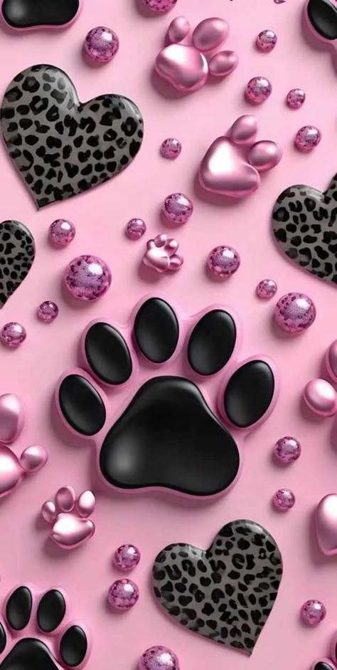 Paw Wallpaper, Cute Wallpapers For Android, Pink Glitter Wallpaper, Colourful Wallpaper Iphone, Jelly Wallpaper, Hearts Wallpaper, Beautiful Wallpapers For Iphone, Heart Iphone Wallpaper, Phone Wallpaper Pink