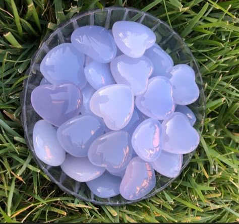 #aesthtic #crystals #aesthticcrystals Crystal Vibes, Crystal Aesthetic, Pretty Rocks, Cool Rocks, Blue Ray, Minerals And Gemstones, Throat Chakra, Blue Chalcedony, Aesthetic Images