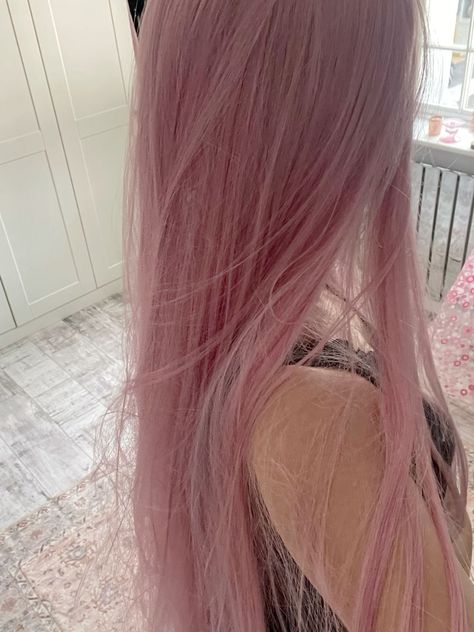 Sakura Hair Color, Cool Tone Pink Hair, Pastel Pink Hair Aesthetic, Cool Toned Pink Hair, Pink Hair Girl Aesthetic, Japanese Pink Hair, Milky Pink Hair, Baby Pink Hair Color, Ashy Pink Hair