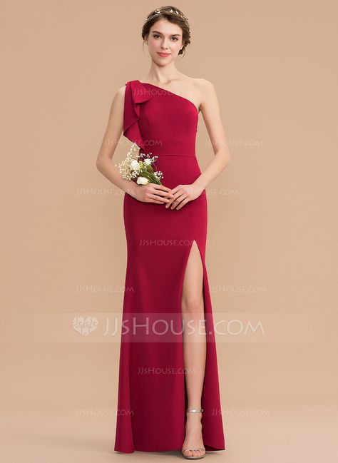 Dress Nikahan, Sleeved Bridesmaid Dresses, Crepe Bridesmaid Dress, Brides Gown, Dress For Bridesmaid, Chic Prom Dresses, Summer Bridesmaid Dresses, One Shoulder Bridesmaid Dresses, One Shoulder Bridesmaid