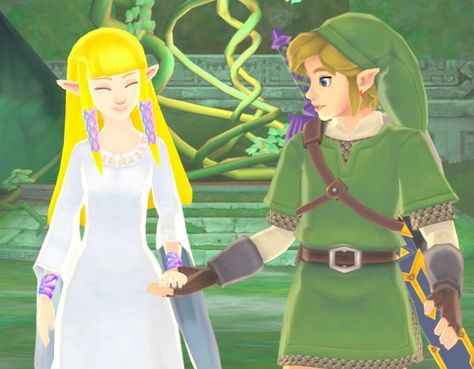 Link & Zelda from Skyward Sword.. SO CUTE! Zelda Totk Matching Pfp, Zelink Screenshots, Zelda And Link Matching Pfp, Legend Of Zelda Matching Pfp, Zelda Reference, Link X Zelda, Legend Of Zelda Skyward, Princesa Zelda, Zelda Game