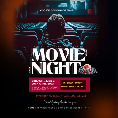 Film Social Media Design, Movie Night Poster Design, Movie Night Flyer Design, Movie Night Poster, Movie Night Flyer, Gamer Poster, Band Flyer, Social Media Posters, Ancient Paper