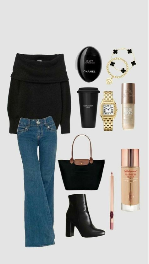 Relax Chic Outfit, Cute Fancy Winter Outfits, Beautiful Fall Outfits, Black Classy Casual Outfit, Classy Corset Top, Everyday Outfits With Heels, Bisuness Casual Outfits, Classy Fall Winter Outfits, Outfit Inspo With Accessories