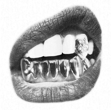 Lips Asthetic Picture, Grills Teeth Drawing, Grey Images Aesthetic, High Contrast Aesthetic, Mouth With Grills, Aesthetic Pictures For Collage, Confidence Aesthetic Icons, Doodles White Background, Widget Pictures Aesthetic