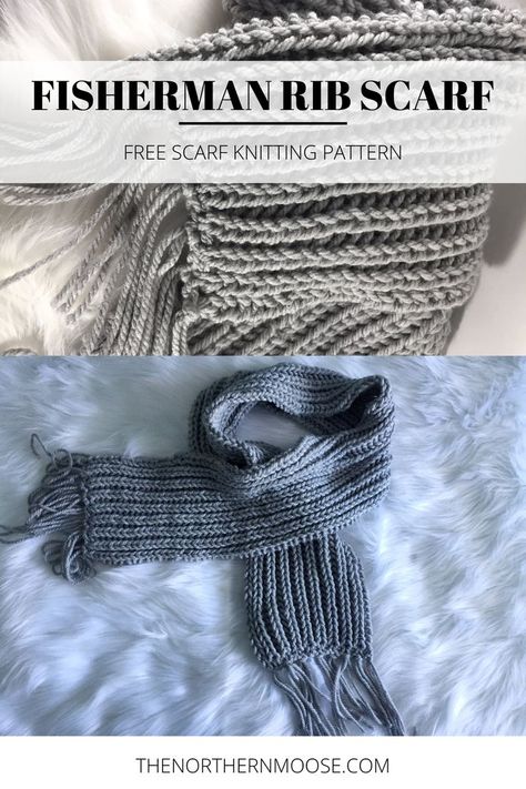 Chunky Scarf Knitting Pattern, Christmas Scarves, Knitting Styles, Knit Scarf Pattern, Best Knitting Patterns, Rib Stitch Knitting, Knitting Pattern Easy, Scarf Knitting Pattern, Advanced Knitting