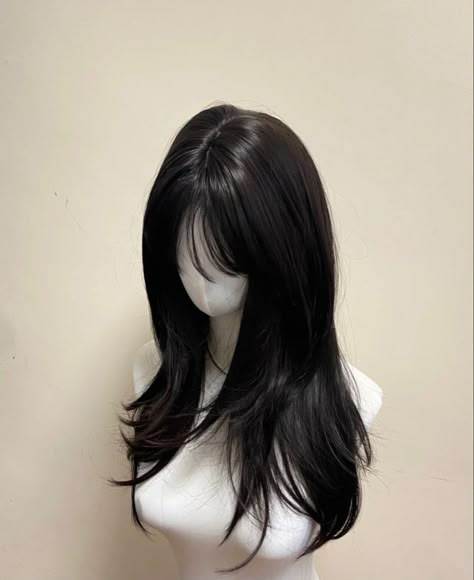 Cute Haircuts For Long Hair With Bangs, Totanakagawa Hair, Hair Claims For Dr, Asian Layered Hair, Korean Hush Cut, Back Of Hair, Pretty Hair Cuts, Hair Style Korea, Hair Inspiration Long