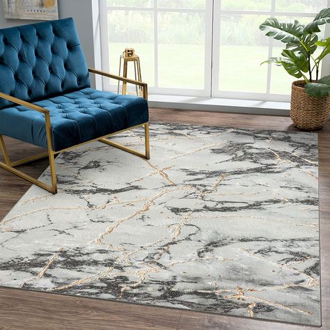 Carpet Cleaner Solution, Marble Rug, Gold Living, Modern Blinds, Marble Abstract, Modern Farmhouse Home Decor, Gold Living Room, Abstract Area Rug, Rental Decorating