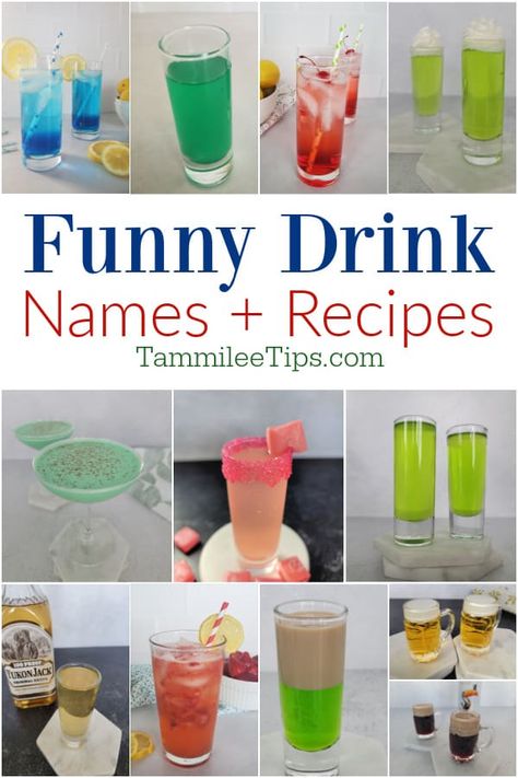 Teacher Themed Alcoholic Drinks, Fun Themed Drinks, Weird Alcoholic Drinks, Drink Contest Ideas, Drinks Named After Exes, Golf Drinks Alcohol, Cocktail Recipes Funny Names, Dental Themed Cocktails, Teacher Themed Drinks