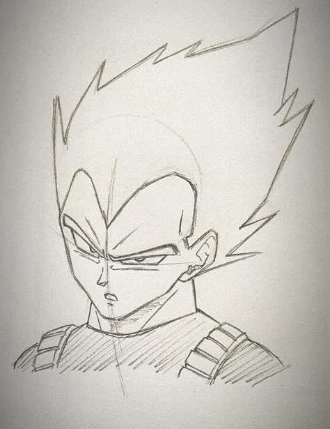 Dbz Drawings Sketches, Dbs Drawings, Goku Art Drawings, Dbz Sketch, Vegeta Drawing, Dragon Ball Sketch, Dragon Ball Drawing, Anime Drawings For Beginners, Dbz Drawings