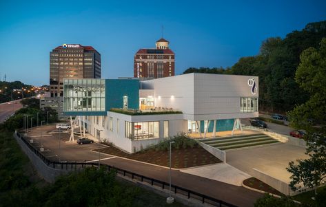 Gallery of Cincinnati Ballet: Margaret & Michael Valentine Center for Dance / GBBN - 6 Theater Plan, Cincinnati Art, Science Park, Ballet Academy, New Dance, Mediterranean Blue, Edge Lighting, Industrial Buildings, Inner City