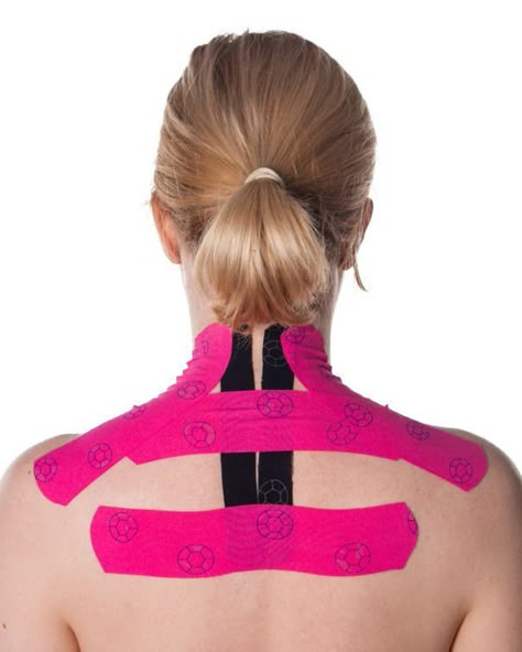 K Tape, Kinesio Tape, Kt Tape, Kinesio Taping, Stiff Neck, Yoga For Back Pain, Kinesiology Taping, Upper Back Pain, Muscles In Your Body