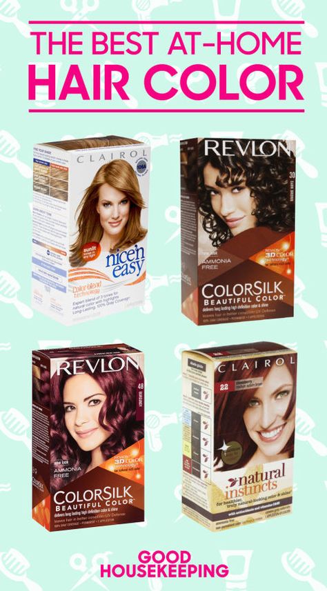 The Good Housekeeping Institute tested top at-home hair color brands to round up the very best box dyes. These are the winners! Best Box Hair Color, Best At Home Hair Color, Best Box Hair Dye, Best Hair Color Brand, Best Home Hair Color, Boxed Hair Color, Box Hair Dye, Hair Dye Brands, Dark Hair Dye