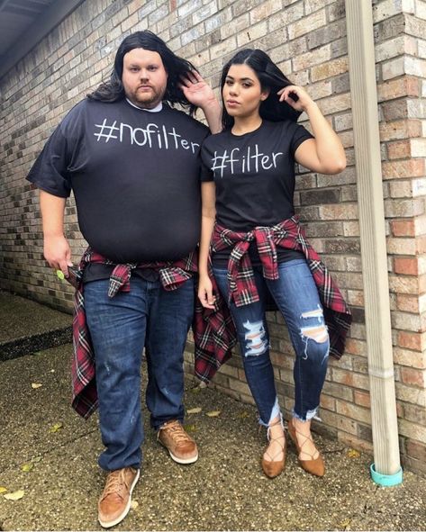 41 Fun Couple Halloween Costumes On Amazon - Chaylor & Mads Snapchat Halloween Costume, Snapchat Halloween, Unique Couples Costumes, Easy Couples Costumes, Halloween Costumes Diy Couples, Funny Couple Costumes, Filter Snapchat, Funny Couple Halloween Costumes, Clever Halloween Costumes