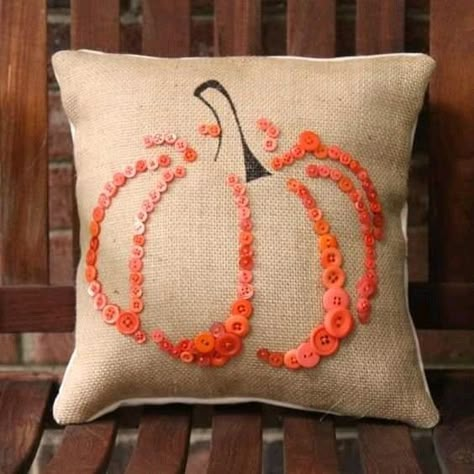 Pumpkin Pillow, Diy Pillow Covers, Fall Pillow, Fall Sewing, Fall Pillow Cover, Pumpkin Pillows, Fall Halloween Crafts, Halloween Pillows, Burlap Pillows