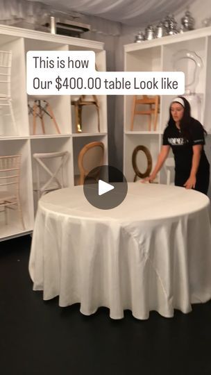 49K views · 2.5K reactions | This is how our $400.00 Table Looks Like 
.
For 10 Guest 
.
Price per Table 
.
Round table 60”
Satin Linen/ shantung Fabric 
Willow Natural Chairs
Tableware setting 
Fresh Florals 
Cutlery 
Napkins 
& 
Candles 
. | LOPEZ'S EVENTS & RENTALS LLC | lopezs_events_rentals · Original audio Chiffon Runner Round Table, Arranging Tables For Party Events, Round Table Linen Ideas, Satin Table Runner Wedding, Table Draping Ideas, Baby Shower Table Set Up Ideas Layout, Round Table Set Up, Runners On Round Tables, Table Arrangements For Parties Layout