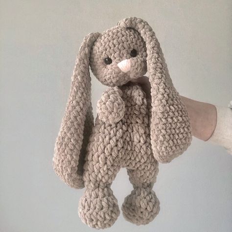 Boho Bunny Snuggler - Crochet Bunny Lovey - Gray Bunny Easy Crochet Stuffed Animals, Crochet Bunny Snuggler, Crochet Bunny Lovey, Crochet Snuggle, Crochet Snuggler, Boho Bunny, Snuggle Bunny, Lovey Crochet, Bunny Lovey