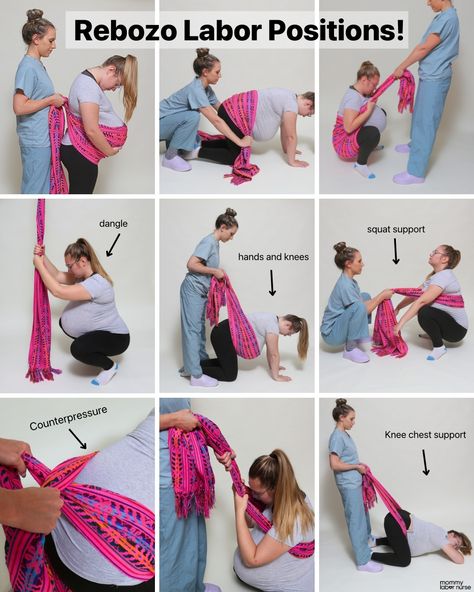 Liesel Teen BSN, RN | Pregnancy + Birth | There's a TON of ways you can use a rebozo during labor! 👏 A rebozo is a traditional Mexican wrap that can be used in labor to alleviate… | Instagram Folded Bed, Mexican Wrap, Labor Doula, Pregnancy Workout Videos, Labor Positions, Doula Care, Birth Partner, Pregnancy Help, Baby Delivery