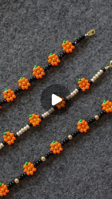 Seed Bead Pumpkin Bracelet, Beaded Pumpkin Tutorial, Seed Bead Pumpkin Earrings, Pumpkin Bead Bracelet, Beaded Pumpkin Bracelet, Pumpkin Beaded Bracelet, Pumpkin Seed Bead Bracelet, Pumpkin Bracelet Pattern, Fall Beaded Bracelet