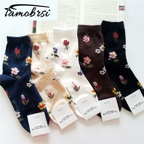 Streetwear Cute, Cheap Socks, Floral Socks, Art Socks, Women Streetwear, Funny Socks, Cute Socks, Girls Socks, Sock Gifts