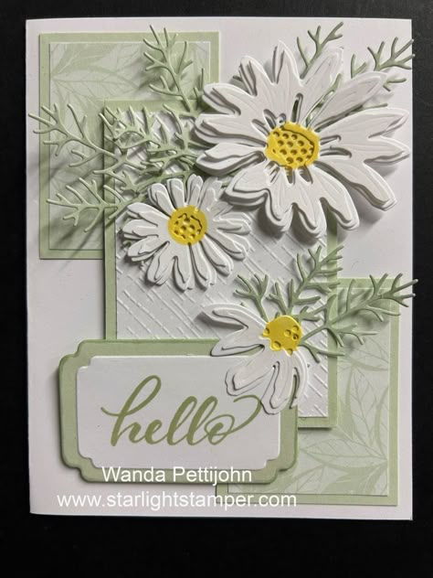 Daisy Delight Stampin' Up, Daisy Birthday Card, Cheerful Daisy, Cheerful Daisies, Stamping Projects, Fancy Fold Card Tutorials, Sunflower Cards, Daisy Cards, Birthday Cards For Women