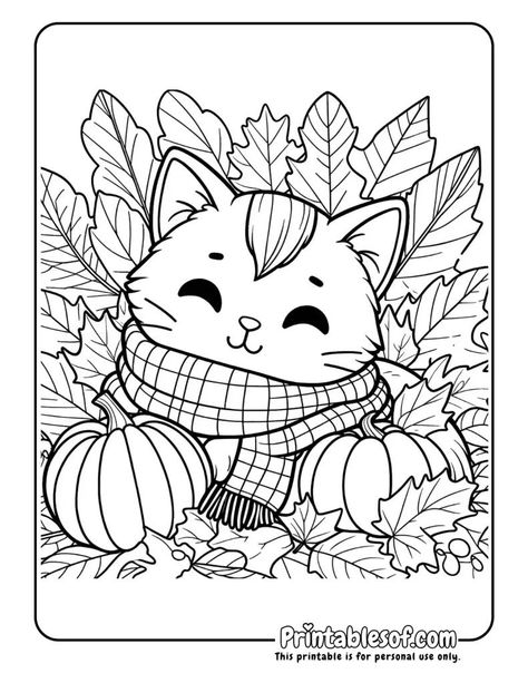 Fall Colouring Sheet, Fall Animal Coloring Pages, Coloring Pages Fall Autumn, Fall Colouring Printables, Autumn Coloring Pages Free Printable, Colouring Halloween, Fall Adult Coloring Pages, Free Fall Coloring Pages Printables, Fall Coloring Sheets Free Printable