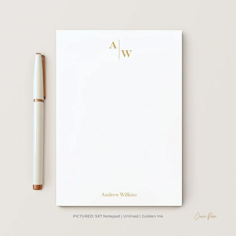 Personal Stationery Design, Doll Packaging, Personal Stationary, Monogram Stationary, Organic Packaging, Mens Monogram, Custom Stationary, Note Pad Design, Monogrammed Stationery