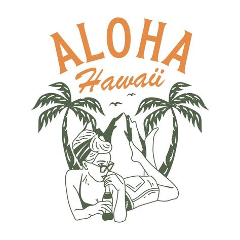 Shirt Design Girl, Aloha Quotes, Summer Homescreen, Hawaii Vintage, Hawaii Photography, Vintage Aloha, Wallpaper Iphone Summer, Paradise Beach, Summer Paradise