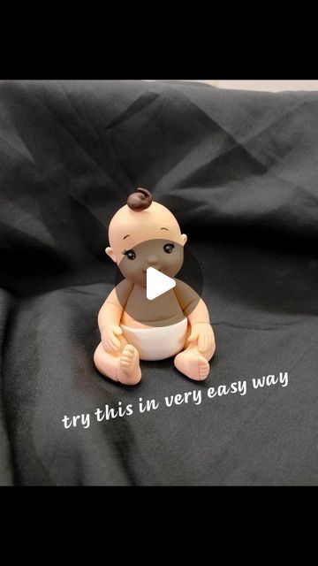 Fondant Figures Tutorial Step By Step, Fondant People Tutorial, Simple Fondant Cake, Fondant Doll, Fimo Clay Ideas, Ballet Baby Shower, Baby Cake Design, Clay Bouquet, Easy Fondant