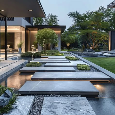 3+ Simple Landscape Design Secrets for a Low-Maintenance Garden • 333+ Art Images Zen Garden Entrance, Hotel Landscaping Ideas, Resort Landscaping Ideas, Modern Outdoor Design, Landscape Ideas Layout, Resort Landscape Design Outdoor Spaces, Landscape Modern Design, Landscape Plans Layout, Villa Garden Design Landscaping