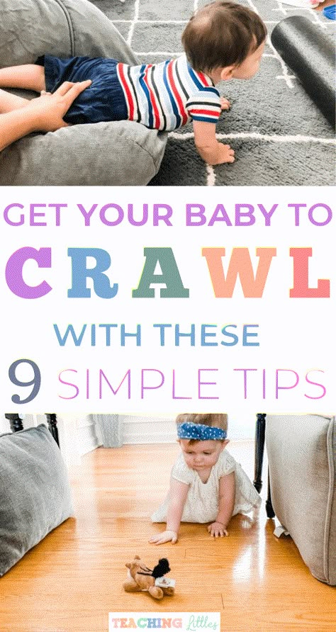 Infant Crawling Activities, Infant Floor Activities, When Do Babies Start Crawling, Developmental Activities For 9-12 Months, How To Teach Baby To Crawl, Baby Crawling Tips, Teaching Baby To Crawl, 9 Month Baby Activities, How To Help Baby Crawl