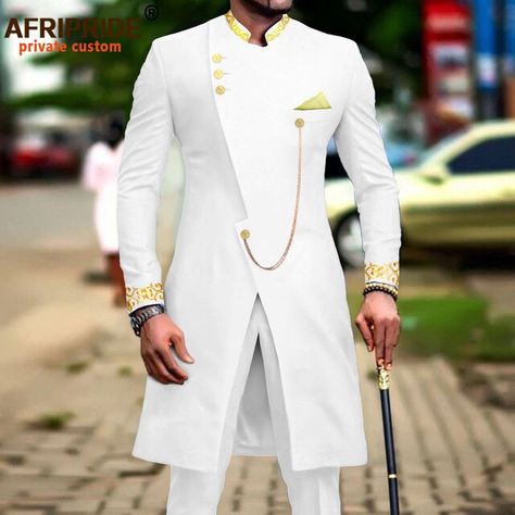 Mens White Suit, Men Suit Wedding, African Male Suits, Dashiki Outfit, African Suit, Suit Tuxedo, African Clothing For Men, Wedding Groomsmen, African Men Fashion