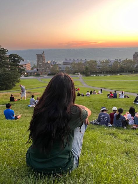 sunset, golden hour, girl, sunrise, cornell university, nature, aesthetic North Eastern University, Carleton University Aesthetic, Cornell University Campus, Liberal Arts College Aesthetic, Mcgill University Aesthetic, College Core Aesthetic, University Campus Aesthetic, Cornell University Aesthetic, College Campus Aesthetic