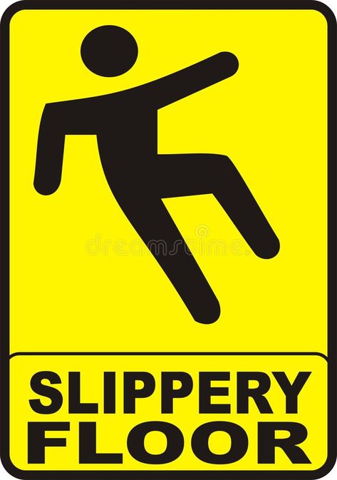 Slippery Floor Sign. Sign with yellow background indicating a slippery wet floor , #Ad, #Sign, #yellow, #Slippery, #Floor, #background #ad Floor Illustration, Floor Background, Inktober Ideas, Wet Floor Signs, Slippery Floor, Map Skills, Wet Floor, Logo Project, Fitness Logo