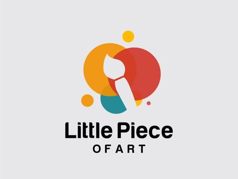 Little Piece Logo by zaqilogo on Dribbble Logo Design Ideas For Art Page, Paint Logo Ideas, Art School Logo Design Ideas, Art Logo Design Ideas Creative, Art Logo Ideas Creative, Logo For Painting Artist, Art Store Logo, Painting Logo Design Ideas, Logo For Art Page