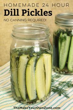 It's easier than you think to make homemade pickles with this easy dill pickle recipe that requires no canning. Low Sodium Pickles Recipe, Pickles Without Canning, Easy Dill Pickle Recipe, Pickles Homemade Easy, Canning Pickles Recipe, Making Dill Pickles, Refrigerator Pickles Dill, Refrigerator Pickle Recipes, Easy Pickling Recipes