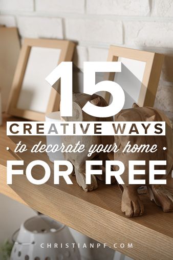 15 Creative Ways you can decorate your home for free - That's right, I said FREE! You will love to see my findings as you get new ideas to decorate your home, and to keep from getting you in trouble with your budget. http://christianpf.com/creative-ways-to-decorate-your-home-for-free/ Free Diy Home Decor, How To Decorate With Photos, Creative Ideas For The Home, Use What You Have Decorating, Do It Yourself Decoration, Diy Decorating Ideas, Home Decor Ideas Diy, Diy Event, Diy Home Decor Ideas