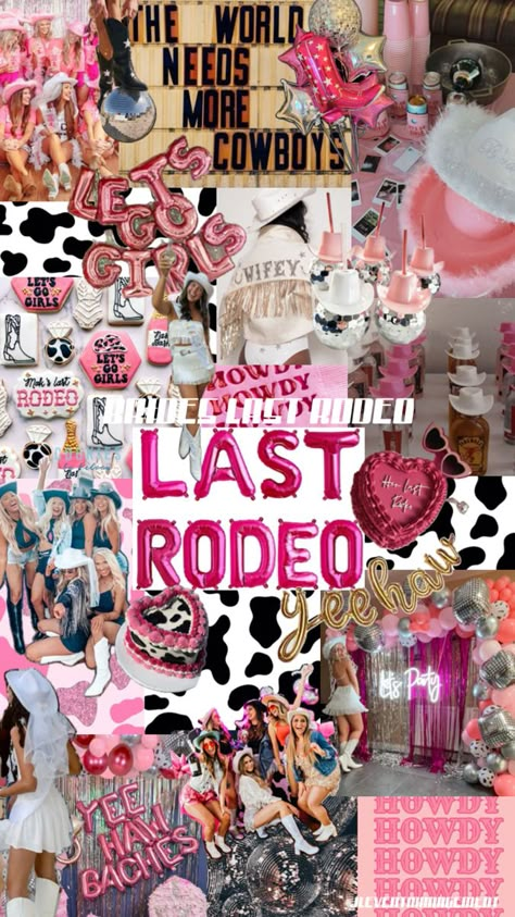 Brides last rodeo bachelorette party / hens night theme! Hens Night Theme, Bachelorette Party Last Rodeo, Space Cowgirl Theme, Brides Last Rodeo, Rodeo Theme Party, Night Party Theme, Bachelorette Last Rodeo, Farmer Wants A Wife, Bachelorette Outfit Themes