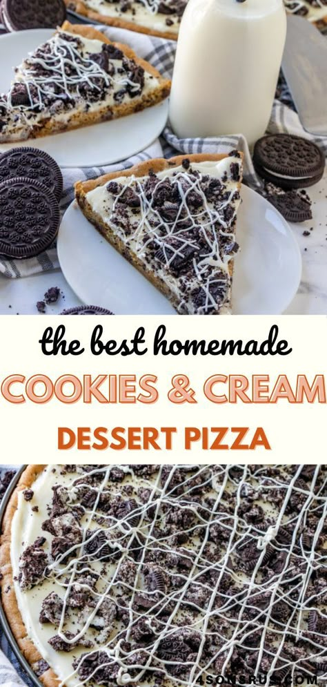 Desert Pizza Recipes, Cookies And Cream Dessert, Black Color Hairstyles, Dessert Pizza Recipes, Sweet Pizza, Stuffed Crust, Chocolate Pizza, Hairstyles Black Hair, Unique Recipe