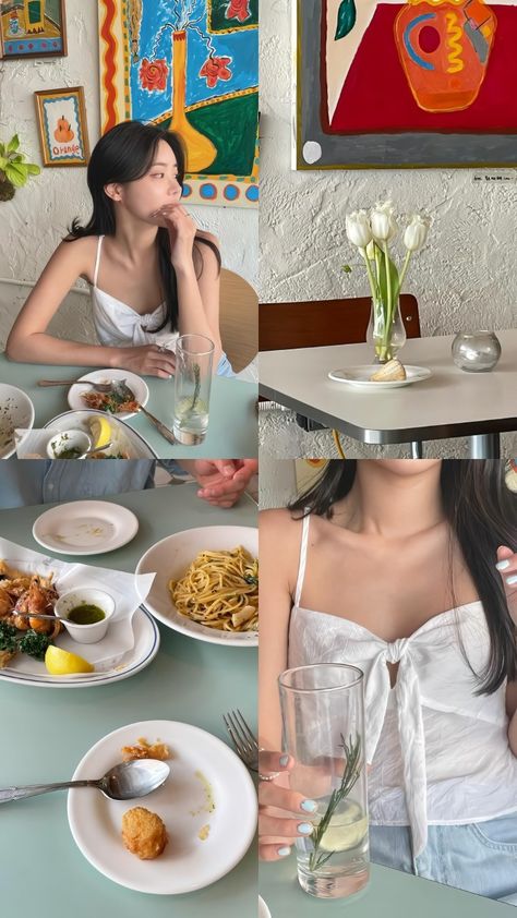 Outfit Ideas For Cafe, Cafe Pose Ideas Aesthetic, Aesthetic Cafe Pics, Cafe Outfit Summer, Cafe Post Instagram, Cute Insta Selfie Poses, Cafe Pics Ideas, Cafe Inspo Pics, Photo At Cafe