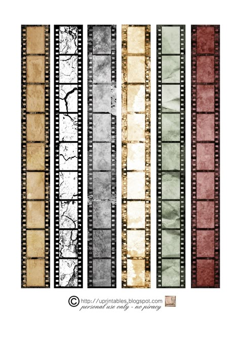 Vintage Film Strip, Vintage Paper Printable, خريطة ذهنية, Vintage Scrapbook Paper, Papel Vintage, طابع بريدي, Scrapbook Printing, Diy Journal Books, Scrapbook Book